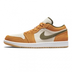 Authentic Air Jordan 1 Low Light Curry