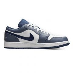 Authentic Air Jordan 1 Low Steel Blue