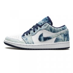 Authentic Air Jordan 1 Low Washed Denim GS