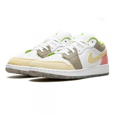 Authentic Air Jordan 1 Low Multicolor Pastel Grind GS