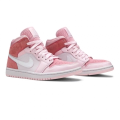 Authentic Air Jordan 1 Mid Digital Pink GS