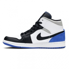 Authentic Air Jordan 1 Mid SE Royal Black Toe GS