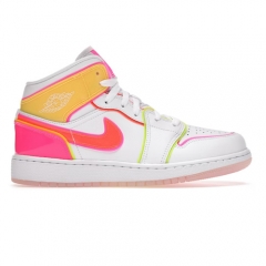 Authentic Air Jordan 1 Mid Edge Glow GS