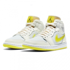 Authentic Air Jordan 1 Mid SE Voltage Yellow GS