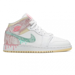 Authentic Air Jordan 1 Mid Ice Cream GS