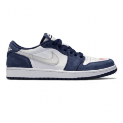 Authentic Eric Koston X Air Jordan 1 Low SB Midnight Navy GS