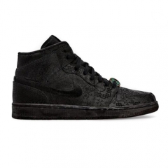 Authentic Edison Chen x Air Jordan 1 Mid Fearless Black