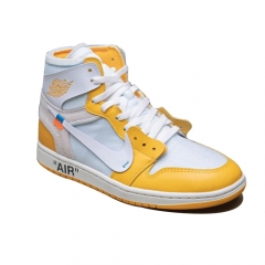 Authentic OFF‑WHITE X Air Jordan 1 Retro High OG Canary Yellow