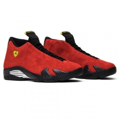 Authentic Air Jordan 14 Retro F-errari Red Black