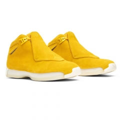 Authentic Air Jordan 18 Retro Yellow Suede