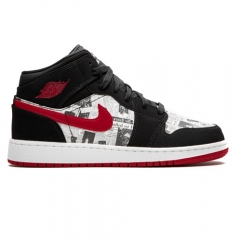 Authentic Air Jordan 1 Mid Newspaper Air Times