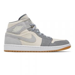 Authentic Air Jordan 1 Mid Coconut Milk Particle Grey