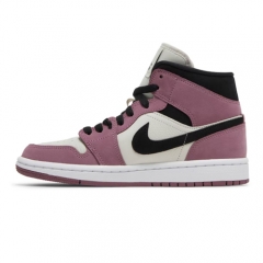 Authentic Air Jordan 1 Mid Berry Pink GS