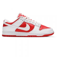 Authentic Nike Dunk Low White University Red