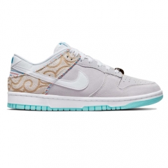 Authentic Nike Dunk Low White Barber Shop