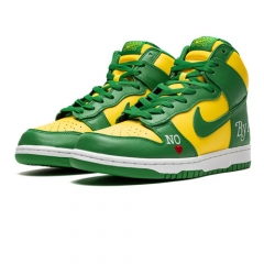 Authentic Supreme x Nike SB Dunk High Brazil GS