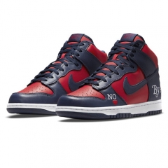 Authentic Supreme x Nike SB Dunk High By Any Means Navy GS