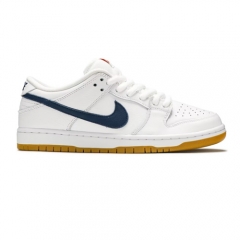 Authentic Nike SB Dunk Low Pro ISO Orange Label White Navy