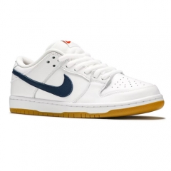 Authentic Nike SB Dunk Low Pro ISO Orange Label White Navy