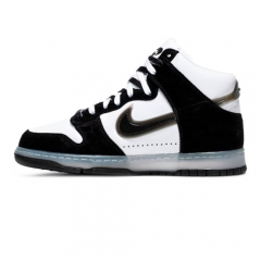 Authentic Slam Jam x Nike Dunk High White Black