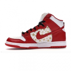 Authentic Nike Dunk High Pro SB Supreme Red Stars