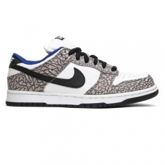 Authentic Supreme X Nike SB Dunk Low Pro White Cement