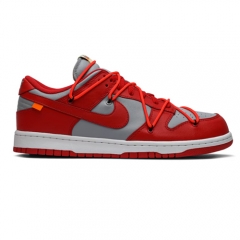 Authentic OFF-WHITE x Nike Dunk Low University Red GS