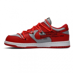 Authentic OFF-WHITE x Nike Dunk Low University Red