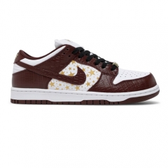 Authentic Supreme x Nike SB Dunk Low Barkroot Brown