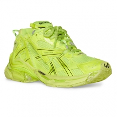 Authentic Balenciaga Runner Sneaker  in neon yellow mesh and nylon GS