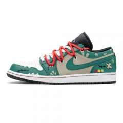 Authentic Air Jordan 1 Low FZBB Green White