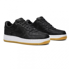 Authentic Fragment x CLOT x Nike Air Force 1 PRM Black Silk