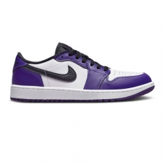 Authentic Air Jordan 1 Low Golf Court Purple GS