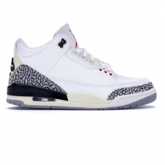 Authentic Air Jordan 3 White Cement Reimagined