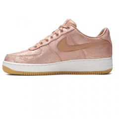 Authentic CLOT x Nike Air Force 1 Low Rose Gold Silk GS