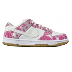 Authentic Nike Dunk Low White Pink Paisley