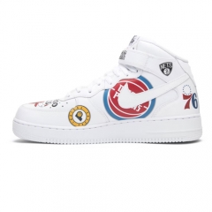 Authentic Supreme X Nike Air Force 1 Mid NBA White