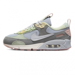 Authentic Nike Air Max 90 Futura Grey Green Pink GS