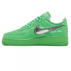 Authentic Off-White X Nike Air Force 1 Low Green GS