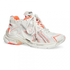 Authentic Balenciaga Runner Sneaker Neon Orange Off-white Mesh Nylon GS