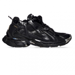 Authentic Balenciaga Runner Sneaker Black Mesh and Nylon