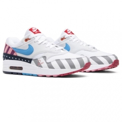 Authentic Parra x Nike Air Max 1 White Black Pink Blue GS