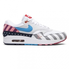 Authentic Parra x Nike Air Max 1 White Black Pink Blue GS