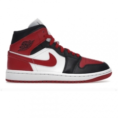 Authentic Air Jordan 1 Mid Alternate Bred Toe GS