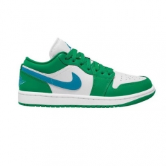 Authentic Air Jordan 1 Low White Green Blue