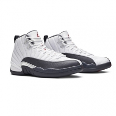 Authentic Air Jordan 12 Retro White Dark Grey