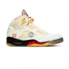 Authentic Air Jordan 5 Off-white Sail