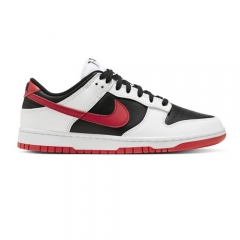 Authentic Nike Dunk Low Retro White Black University Red GS