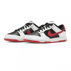 Authentic Nike Dunk Low Retro White Black University Red GS