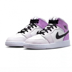 Authentic Air Jordan 1 Mid Barely Grape GS